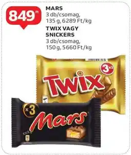 Auchan Mars, Twix vagy Snickers ajánlat