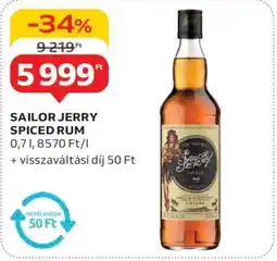 Auchan SAILOR JERRY SPICED RUM ajánlat