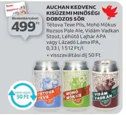 Auchan AUCHAN KEDVENC KISÜZEMI MINŐSÉGI DOBOZOS SÖR ajánlat
