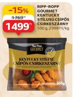 Auchan RIPP-ROPP GOURMET KENTUCKY STÍLUSÚ CSÍPŐS CSIRKESZÁRNY ajánlat
