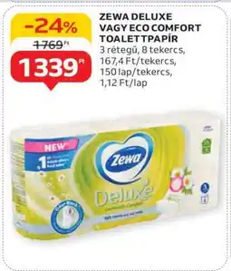 Auchan ZEWA DELUXE VAGY ECO COMFORT TOALETTPAPÍR ajánlat