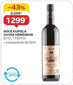 Auchan BOCK KUPOLA CUVÉE VÖRÖSBOR ajánlat