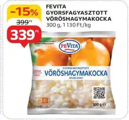 Auchan FEVITA GYORSFAGYASZTOTT VÖRÖSHAGYMAKOCKA ajánlat