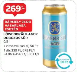 Auchan Löwenbräu Lager Dobozos Sör ajánlat