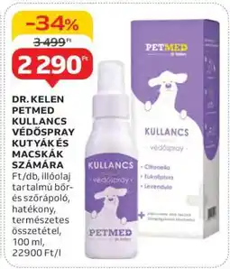 Auchan DR. KELEN PETMED KULLANCS VÉDŐSPRAY KUTYÁK ÉS MACSKÁK SZÁMÁRA ajánlat