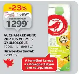 Auchan AUCHAN KEDVENC PUR JUS VEGYES GYÜMÖLCSLÉ ajánlat