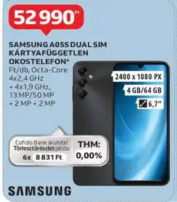 Auchan Samsung A05s Dual SIM ajánlat