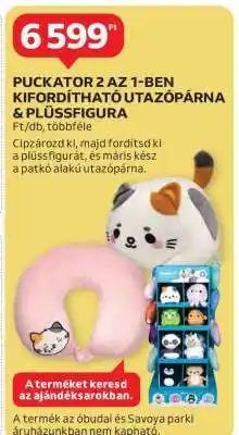 Auchan PUCKATOR 2 AZ 1-BEN KIFORDÍTHATÓ UTAZÓPÁRNA & PLÜSSFIGURA ajánlat