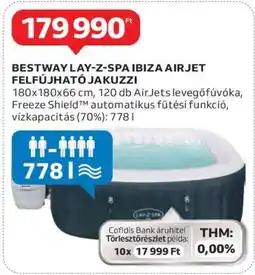 Auchan BESTWAY LAY-Z-SPA IBIZA AIRJET FELFÚJHATÓ JAKUZZI ajánlat