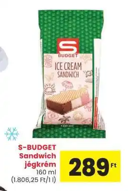 Spar S-BUDGET Sandwich jégkrém ajánlat