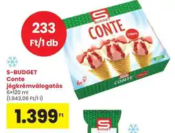 Spar S-BUDGET Conte jégkrémválogatás ajánlat