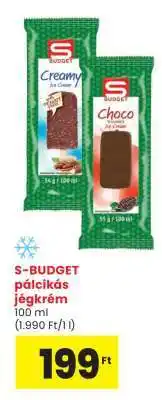 Spar S-BUDGET pálcikás jégkrém ajánlat