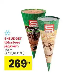 Spar S-BUDGET tölcséres jégkrém ajánlat