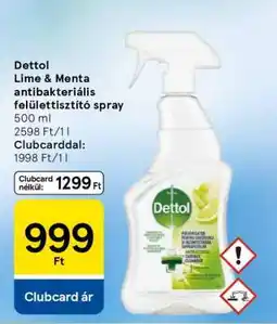 Tesco Dettol Lime & Menta antibakteriális felülettisztító spray ajánlat