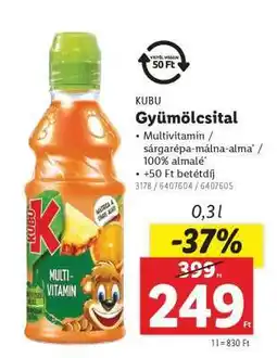 Lidl Kubu Gyümölcsital ajánlat