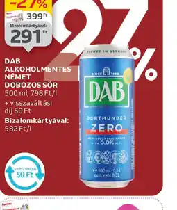 Auchan DAB alkoholmentes német dobozos sör ajánlat