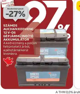 Auchan Számos Auchan Kedvenc 12 V-os Gépjármű Indít Akkumulátor ajánlat