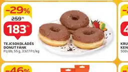 Auchan Tejcsokoládés donut fánk ajánlat