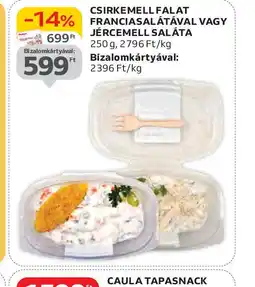 Auchan Csirkemell falat francia salátával vagy jércemell saláta ajánlat