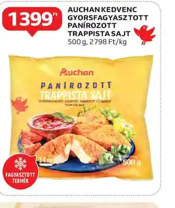 Auchan Auchan Kedvenc Gyorsfagyasztott Panírozott Trappista Sajt ajánlat