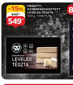 Auchan Frigotti Gyorsfagyasztott Leveles Tészta ajánlat