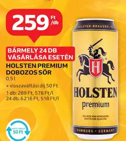Auchan Holsten Premium Dobozos Sör ajánlat