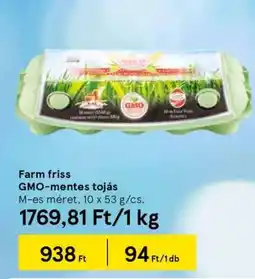 Tesco Farm friss GMO-mentes tojás ajánlat
