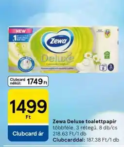 Tesco Zewa Deluxe toalettpapír ajánlat