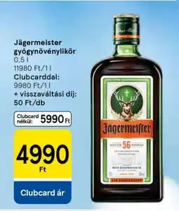 Tesco Jägermeister gyógynövénylikőr ajánlat