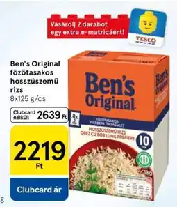 Tesco Ben's Original főzőtasakos hosszúszemű rizs ajánlat