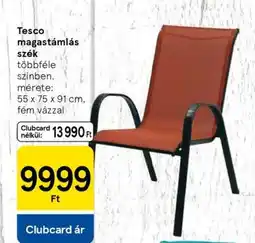 Tesco Tesco magastámlás szék ajánlat