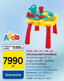Tesco Játszóasztal homokozó ajánlat