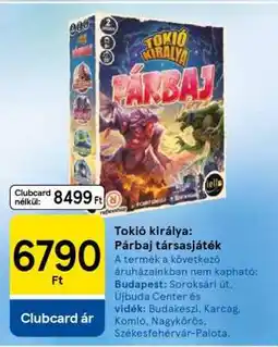 Tesco Tokió királya: Párbaj társasjáték ajánlat