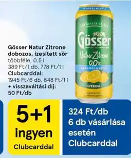 Tesco GÖSSER Natur Zitrone ajánlat