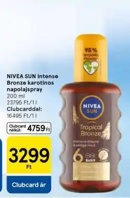 Tesco NIVEA SUN Intense Bronze karotinos napolajspray ajánlat