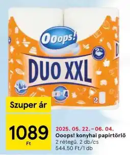 Tesco Ooops! konyhai papírtörlő ajánlat