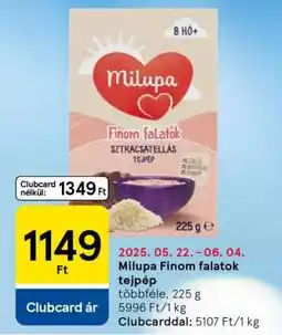 Tesco Milupa Finom Falatok Tejpép ajánlat