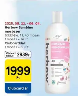 Tesco Herbow Bambino mosószer ajánlat