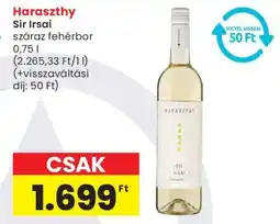 Spar HARASZTHY Sir Irsai ajánlat