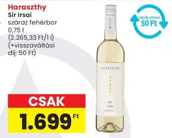 Spar HARASZTHY Sir Irsai ajánlat