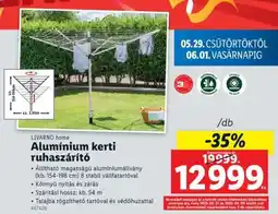 Lidl Alumínium kerti ruhaszárító ajánlat