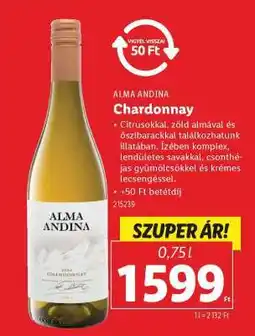 Lidl ALMA ANDINA Chardonnay ajánlat