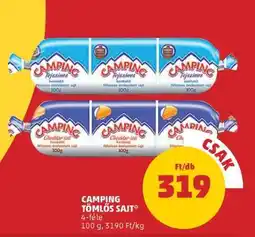 PENNY CAMPING Tömlős sajt ajánlat