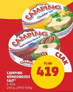 PENNY CAMPING KÖRDOBOZOS SAJT ajánlat