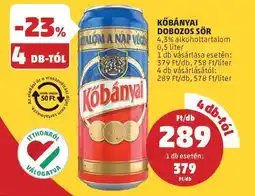 PENNY Kőbányai Dobozos Sör ajánlat
