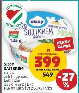 PENNY Sissy Sajtkrém ajánlat