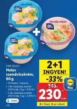 Lidl CHEF SELECT Halas szendvicskrém, 80 g ajánlat