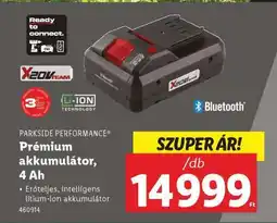 Lidl PARKSIDE PERFORMANCE Prémium akkumulátor, 4 Ah ajánlat