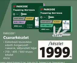 Lidl PARKSIDE Csavarkészlet ajánlat