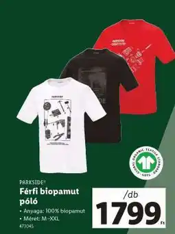 Lidl Férfi biopamut póló ajánlat